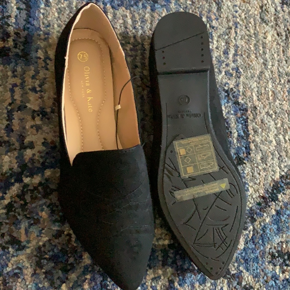 Olivia & Kate black Luna flats 7.5